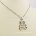 Выдолбленные милые ювелирные изделия ожерелья медведя металла детей серебряные